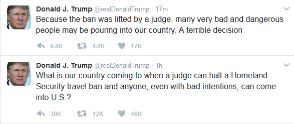 Donald Trump Tweets After Judge Rules