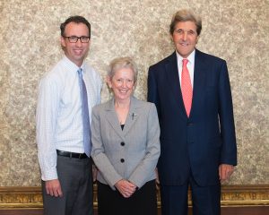 Jim Ludes, Sister Jane Gerety and John Kerry small